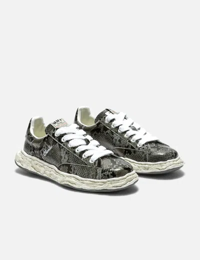 Miharayasuhiro Charles Og Sole Python Printed Leather Low-top Sneaker In Gray