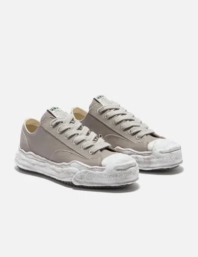 Miharayasuhiro Hank Og Sole Garment Dyed Canvas Low-top Sneaker In Gray