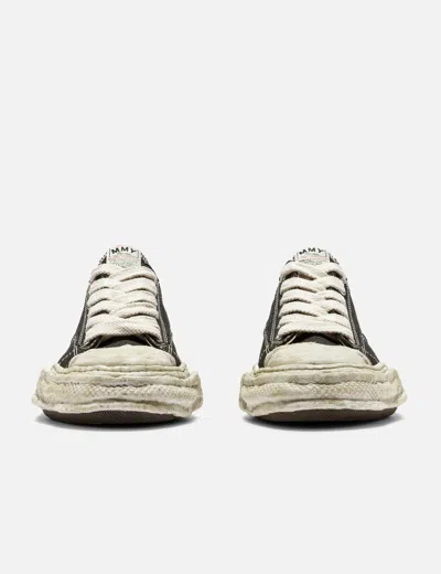 Miharayasuhiro Hank Og Sole Garment Dyed Canvas Low-top Sneaker In Black
