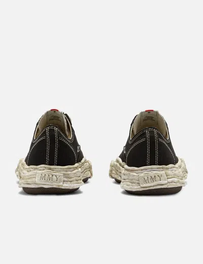 Miharayasuhiro Hank Og Sole Garment Dyed Canvas Low-top Sneaker In Black