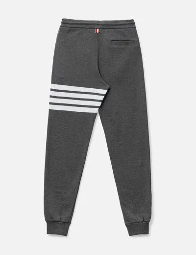 Thom Browne Straight Leg Trousers Drawstring Waist In Gray