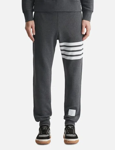 Thom Browne Straight Leg Trousers Drawstring Waist In Gray