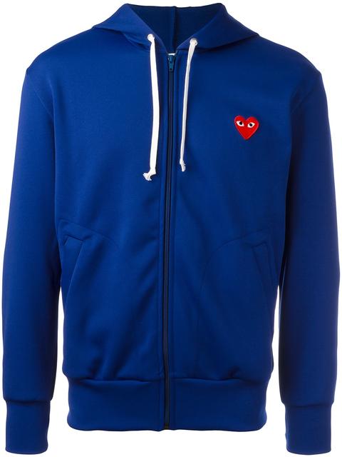 blue cdg hoodie