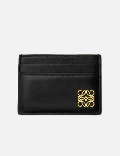 Loewe Anagrame Puffer Card Holder In Leather In Black