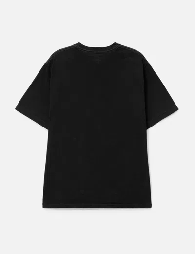 Needles Black Crewneck T-shirt With Logo Patch And Chest Pocket In Jersey In Black