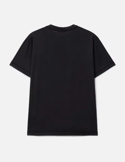 Stone Island Sage Green Cotton Jersey T-shirts In Black