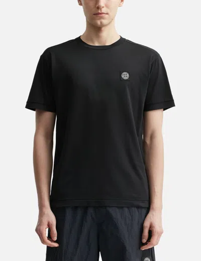 Stone Island Sage Green Cotton Jersey T-shirts In Black