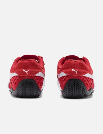 Puma 'speedcat' Red Sneakers With Logo Print On The Side And Logo Lettering On The Side In Leather Unisex In Red