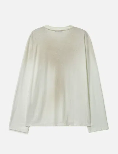 Acne Studios White Relaxed Fit Logo T-shirt In Dc6 Dusty White