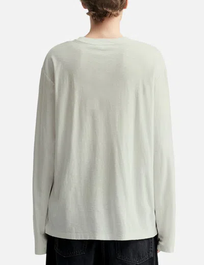 Acne Studios White Relaxed Fit Logo T-shirt In Dc6 Dusty White