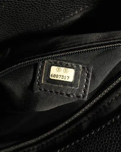 Pre-owned Chanel Caviar Wooden Handles Handbag