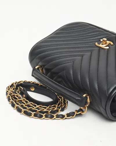 Pre-owned Chanel Reverse Chevron Top Handle Bag