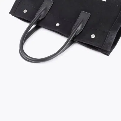 Saint Laurent Black Canvas Rive Gauche Shopping Bag In Pattern