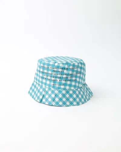 Prada Gingham Fishermans Hat