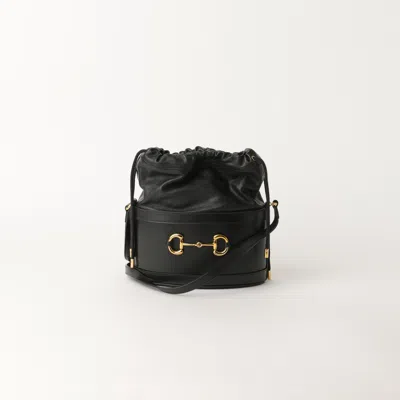 Gucci 1955 Horsebit Bucket Bag In Black