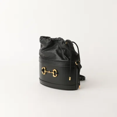 Gucci 1955 Horsebit Bucket Bag In Black