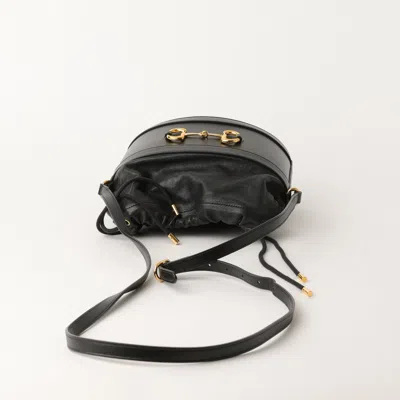 Gucci 1955 Horsebit Bucket Bag In Black