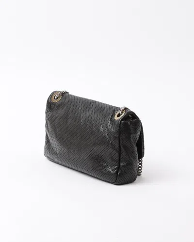 Pre-owned Chanel Classic Perforated Drill Flap Bag In Black