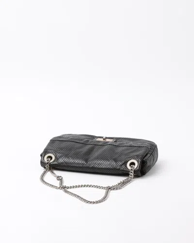 Pre-owned Chanel Classic Perforated Drill Flap Bag In Black