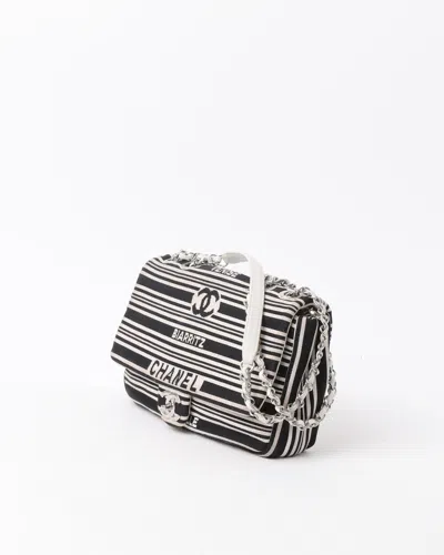 Pre-owned Chanel Venise Biarritz Striped Flap Bag In Multi