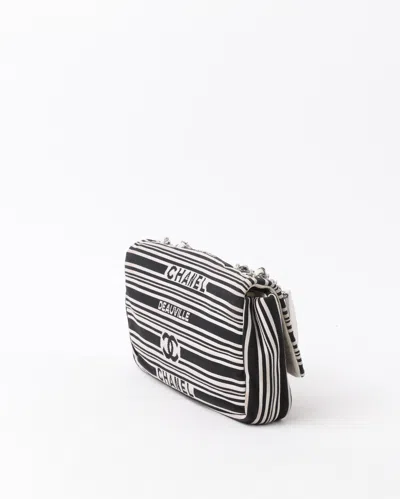 Pre-owned Chanel Venise Biarritz Striped Flap Bag In Multi