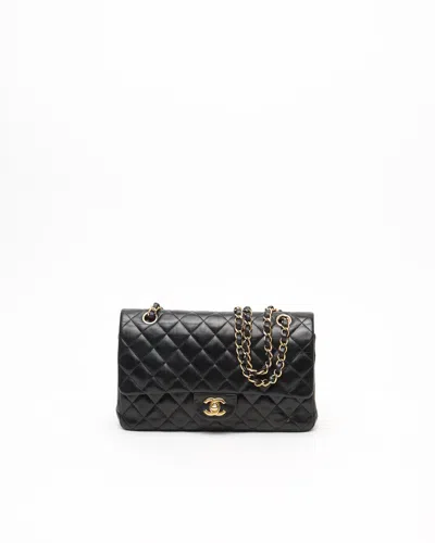 Pre-owned Chanel Classic Medium Double Flap Bag In Black