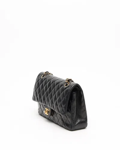 Pre-owned Chanel Classic Medium Double Flap Bag In Black
