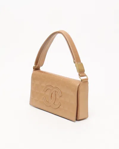 Pre-owned Chanel Chocolate Bar Bag In Gold