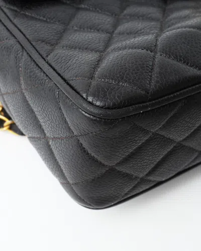 Pre-owned Chanel Cc Caviar Camera Bag In Black