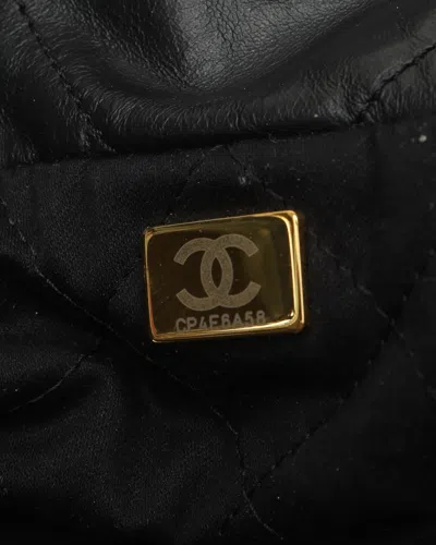 Pre-owned Chanel Quilted 22 Handbag In Black
