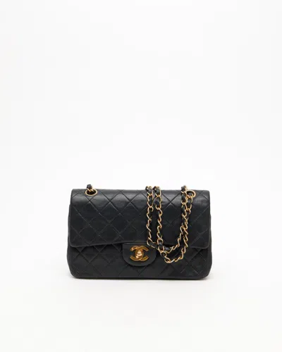 Pre-owned Chanel Classic Small Double Flap Bag In Black