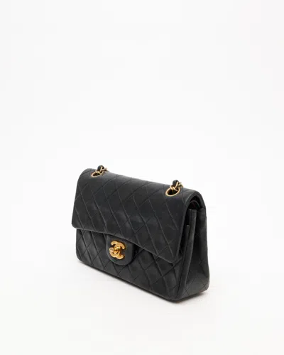 Pre-owned Chanel Classic Small Double Flap Bag In Black