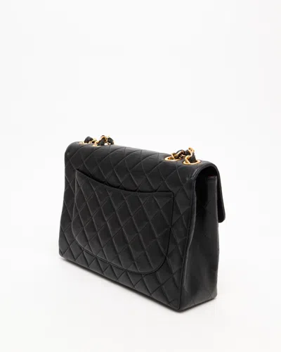 Pre-owned Chanel Classic Jumbo Single Flap Bag In Black