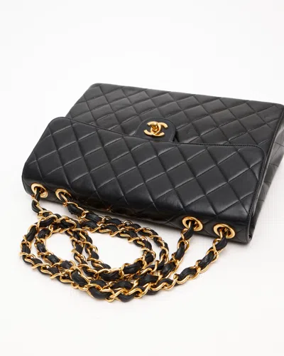 Pre-owned Chanel Classic Jumbo Single Flap Bag In Black