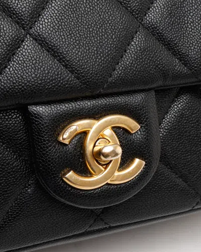Pre-owned Chanel Small Square Caviar Top Handle Bag