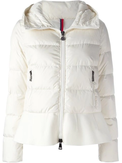 Nesea Quilted Puffer Coat W/wool Trim In 26a Champagne