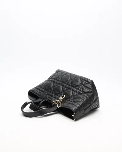 Dior Christian  Medium Macrocannage Toujours Bag In Black