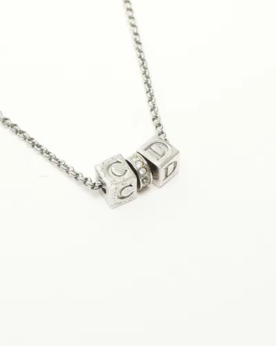 Dior Christian  Cube Strasssteine Halskette