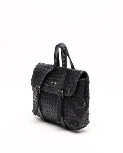 Bottega Veneta Intrecciato Handbag In Black