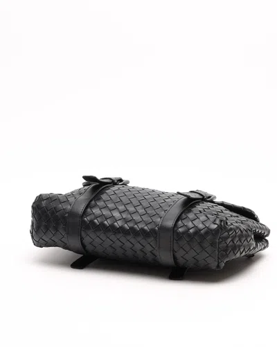 Bottega Veneta Intrecciato Handbag In Black