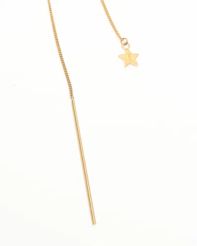 Saint Laurent Chain Earrings In Gold