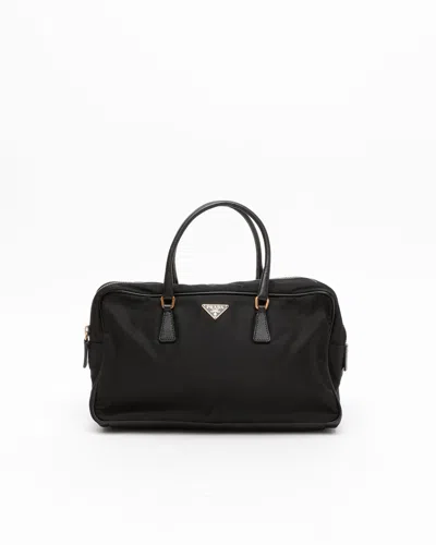 Prada Tessuto Handbag In Black