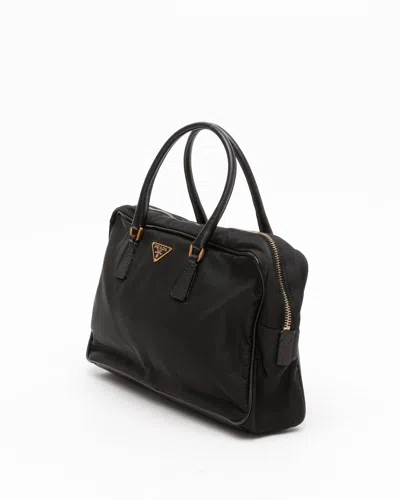 Prada Tessuto Handbag In Black