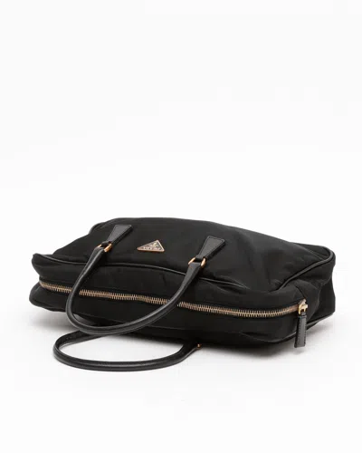 Prada Tessuto Handbag In Black