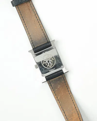 Pre-owned Hermes Hermès Heure H 21mm Ref Hh1.210 Watch In White