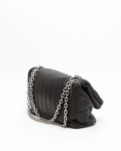 Balenciaga Medium Monaco Chain-strap Quilted Shoulder Bag In Black