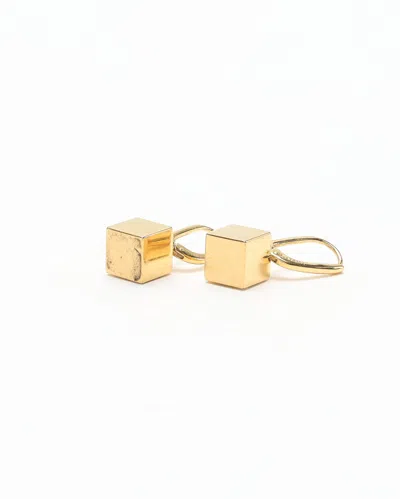 Celine Céline Triomphe Rhinestone Dangle Earrings