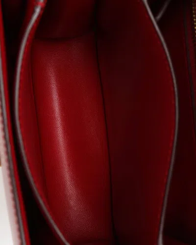 Celine Classic Teen Leather Polished Handbag In Red