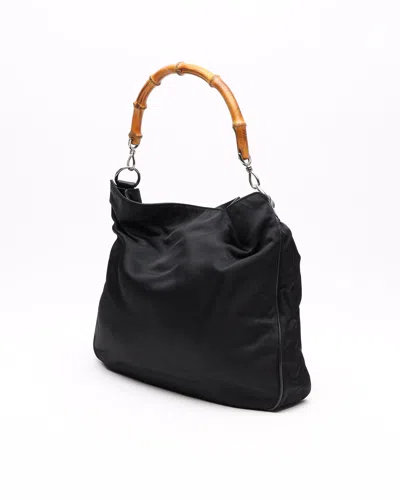 Gucci Bamboo Shoulder Bag In Black