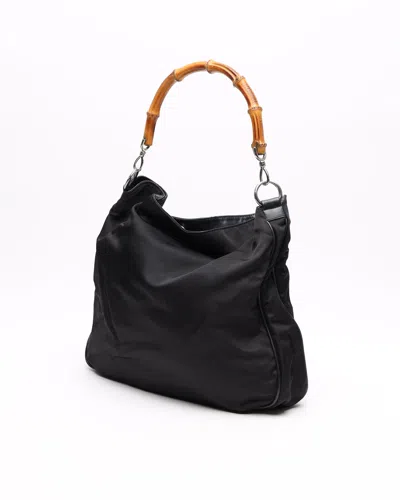 Gucci Bamboo Shoulder Bag In Black